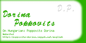 dorina poppovits business card
